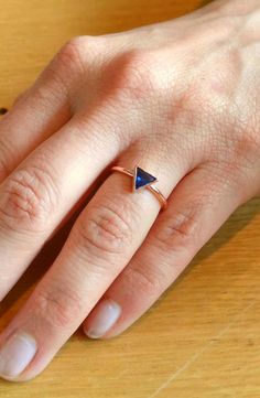 Sapphire Ring / Triangle Ring / Solitaire Ring / Sapphire | Etsy Luxury Trillion-cut Rings For Gifts, Luxury Trillion Cut Rings For Gift, Luxury Trillion Cut Ring As Gift, Luxury Trillion Cut Ring Gift, Trillion Cut White Gold Ring For Gift, Minimalist 14k Gold Trillion Cut Ring, 14k White Gold Trillion Cut Jewelry, Minimalist Trillion Cut Promise Ring, Modern Hallmarked Sapphire Ring As Gift