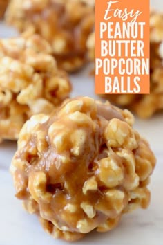 peanut butter popcorn balls on white serving tray Popcorn Dipping Sauce, Candy Corn Popcorn Balls, Popcorn Balls With Marshmallows, Holiday Popcorn Balls, Carmel Corn With Karo Syrup, Fall Candy Recipes, Salty Snacks Healthy, Fun Kid Snacks, Christmas Popcorn Balls