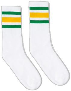 White Cotton Retro Socks, Retro White Cotton Socks, Casual Green Knee-high Socks, Retro Multicolor Cotton Socks, Classic Americana, Comfy Socks, Modern Tech, Striped Socks, Tube Socks