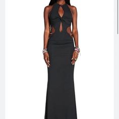 I.Am.Gia Valera Dress Size Small Brand New In Plastic W Tags, Pics Are From Google Sold Out Online Formal Black Maxi Dress With Cutout, Black Cutout Formal Dress, Formal Black Cutout Dress, I Am Gia, Colorful Dresses, Size Small, Womens Dresses, Brand New, Tags