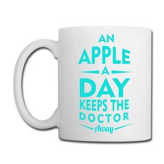 an apple a day keeps the doctor away. Mug. Nothing beats the smell of fresh coffee in the morning! Grab your favorite mug customized with a photo of your loved one or a funny quote, and the day will start just right! Made from quality ceramic.. Fresh Coffee, Funny Quote, The Doctor, In The Morning, Morning Coffee, Mug Designs