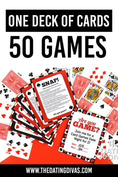 Playing cards Playing Card Party Ideas, Easy Card Games For Adults, Two Person Card Games, 2 Player Card Games, Printable Card Games, Easy Card Games, Card Games For Two, Card Games To Play, Card Games For One