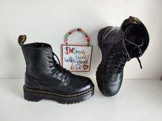 Good condition Dr Doc Martens Jadon platform chunky quat platform boots UK 10 EU 45 US 11 Doc Martens Jadon, Dr Martens Jadon Boots, Jadon Boots, Dr Martens Jadon, Goth Boots, Boots Uk, Mens Shoes Boots, Doc Martens, Platform Boots