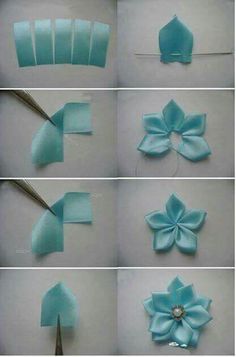 step by step instructions on how to make an origami flower