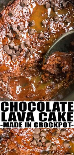 chocolate lava cake made in crock pot