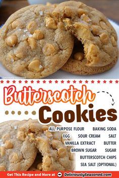 These delicious butterscotch cookies are made with brown butter which gives the cookies an amazingly complex flavor. Soft, chewy, rich, and flavorful, these delicious cookies are both sweet and salty, and make the perfect sweet treat everyone will enjoy.