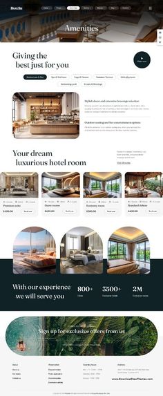 the homepage for an interior design firm, which has been designed to look like it is