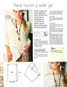 an article in the knitting book features pictures of women's sweaters and necklaces