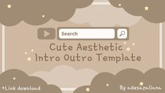 cute aesthetic info outro template with stars and clouds in the sky for kids to use