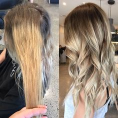 Low Lights Before After, Hair Color Correction Before And After, Color Correction Hair Before And After, Balayage Before And After, Balayage Hair Blonde Short, Color Correction Hair, 2018 Hair, Summer Blonde Hair, Blonde Hair Makeup