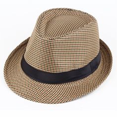 Season:Summer; Gender:Men's; Style:Casual,Fashion; Hats Category:Sun Hat,Wild Brim Hat,Top Hat; Occasion:Street,Daily; Material:Polyester; Function:Breathable; Pattern:Houndstooth; Front page:FF; Listing Date:08/22/2024; Head Circumference:58-60 Mens Sun Hats, Felt Fedora, Men's Hats, Grey Khakis, Brim Hat, Fedora Hat, Top Hat, Sun Hat, Black N Yellow