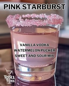 Starburst Cocktail, Alcholic Drinks, Liquor Recipes, Pink Starburst