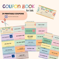 coupon book for kids printable coupons