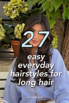 Long Everyday Hairstyles, Hairstyles For Long Length Hair Easy, Adult Hairstyles For Long Hair, Quick Easy Hairstyles For Long Hair For Work, Long Hair Everyday Styles, Easy Hairstyles For Layered Hair, Easy Hairstyles For Long Thick Hair, Simple Long Hair Hairstyles, Easy Hair Styles For Long Hair Length