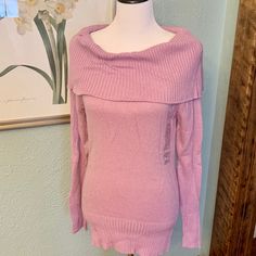 Listing Is For A Beautiful Pinkish Purple Calvin Klein Sweater, Size Medium. New With Tags! Cozy Purple Spring Tops, Fitted Long Sleeve Lavender Sweater, Fitted Lavender Long Sleeve Sweater, Fitted Cozy Purple Sweater, Mauve Long Sleeve Tops For Winter, Fitted Lavender Winter Sweater, Fitted Lavender Sweater For Winter, Calvin Klein Sweater, Pinkish Purple