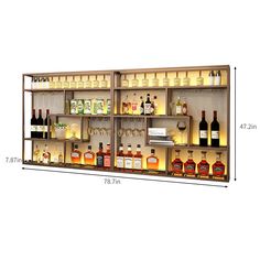 an image of a bar with liquor bottles on the wall and shelves full of alcohol