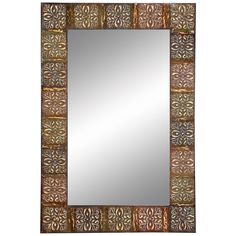 The look of aged patina creates the impression of a rediscovered relic for this traditional rustic rectangular wall mirror. Its iron frame features a tile-like pattern of ornate florals in shifting, natural tones for a multi-colored effect. Add a final touch to a rustic bedroom or bring bright reflectivity to your inviting living room. Inviting Living Room, Rectangular Wall Mirror, Rustic Wall Mirrors, Traditional Rustic, Rustic Wall, Rustic Bedroom, Natural Tones, Accent Mirrors, Nebraska Furniture Mart