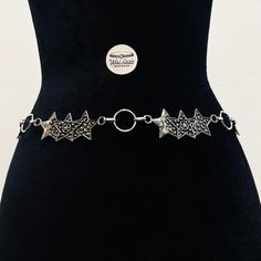 New Length: 44.9 Inch, Width: 1.2 Inch Material: Zinc Alloy Retro Moon, Star Belt, Waist Chain Belt, Waist Chain, Chain Belt, Moon Star, Stars And Moon, Belts For Women, Constellations