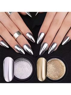 Nail Art Magic Levitating Gold Onion Powder, Mirror, Flash Powder, Laser Powder, Solid Powder, Shiny High Light Flashing Nail Decoration Tool Material, Used For Polishing Metal Mirror Effect For Home Salon Gold    PET     Nail,Hand & Foot Care, size features are:Bust: ,Length: ,Sleeve Length: Nail Mirror, Mirror Nails Powder, Glitter Rose Gold, Chrome Nail Powder, Chrome Nails Designs, Nail Art Glitter, Mirror Nails, Nail Art Gel, Colorful Nail