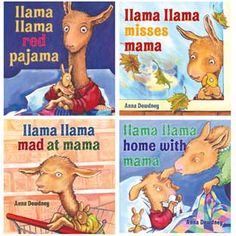 four children's books about llamas