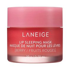 LANEIGE Lip Sleeping Mask Intense Hydration with Vitamin C Laneige Lip, Laneige Lip Sleeping Mask, Berry Fruit, Lip Sleeping Mask, Oily Skin Care, Chapped Lips, Sleeping Mask, Lip Mask, Soft Lips