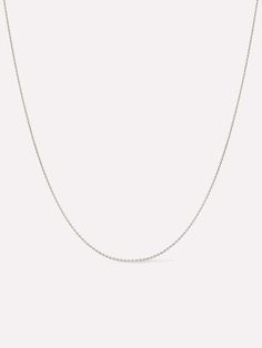 Classic meets chic with this white gold chain, featured in a dainty design and tarnish-free finish. Crafted in solid white gold, this necklace is timeless. White Gold Chain Necklace, 2024 Wishlist, White Gold Chain, White Gold Chains, Diamond Charm, Letter Necklace, Gold Chain Necklace, Online Jewelry Store, Jewelry Store