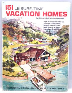 the front cover of a book with an image of a house and boat on it