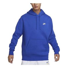 Nike Sportswear Club Fleece Pullover Hoodie 'Blue' BV2655-480 Blue Sweatshirt Nike, Royal Blue Nike Hoodie, Nike Blue Sweatshirt, Nike Sweatshirts Blue, Light Blue Nike Hoodie, High School Must Haves, Nike Blue Hoodie, Nike Hoodies, Blue Nike Hoodie