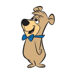 a cartoon dog with a blue bow tie