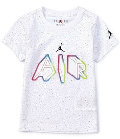 Jordan Youth Boys White T-Shirt 956935-001 (M). Junior Jumpman AIR Glitch White T-Shirt.  New Jordan T-Shirt for the youngest at home! Enjoy its quality and the logos of the newest collection. Condition is New with tags. Shipped with USPS First Class Package. 1 Day Handling for faster delivery. We always try to make our customers happy, for better purchase experience and trust. because your comfort is our responsibility. BazarDelGusto! Where you find what you need for the price that you want. 🏪 Spring Cotton Logo T-shirt, Multicolor Cotton Top With Logo Print, Multicolor Cotton T-shirt With Logo Print, Casual Multicolor Logo Print T-shirt, Casual Multicolor T-shirt With Logo Print, Trendy White Top With Logo, Multicolor Logo Print T-shirt For Spring, Casual White Logo T-shirt, White Cotton Top With Logo