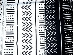 Black African Print Fabric By The Yard, Cotton Mud Cloth Print Bogolan Inspired, Tribal Polka Dot Arrows, Upholstery, Craft DIY Boho Fashion by Naijam on Etsy Diy Boho, Tailored Design, Boho Diy, Craft Diy