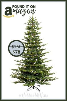 a small christmas tree with the words, found it on amazon $ 699 00