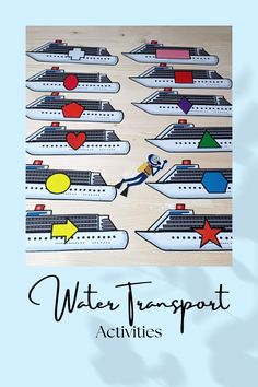 the water transport activities are made with construction paper