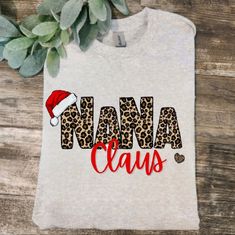 Cute Design ! Custom Made And Will Ship Within A Few Days! On Gildan Unisex Short Sleeve Check Out My Page For More Designs Christmas Shirt Designs, Christmas Shirts Vinyl, Gardening Shirts Funny, Bleach Dye Shirts, Shirts Vinyl, Cute Cheetah, Nana Shirts, Cute Shirt Designs, Novelty Shirts