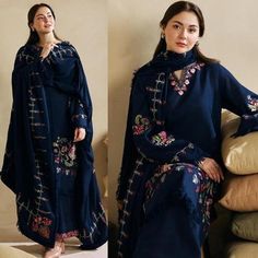 WC601-WINTER 3-Pc Embroidered Dhanak Suit with Heavy Embroidered Dhanak Shawll Actress Outfits, Kashmiri Suits, Long Kameez, Glamour Clothing, Hania Aamir, Pakistani Women Dresses, Hania Amir, Pakistani Fashion Casual, Womens Trendy Dresses