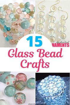 glass bead crafts with text overlay