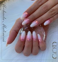 Pineapple Nails, Opal Nails, Baby Glitter, Ombre Nail, Ombre Nails Glitter, Light Nails, Cute Gel Nails, Round Nails, Nails Desing