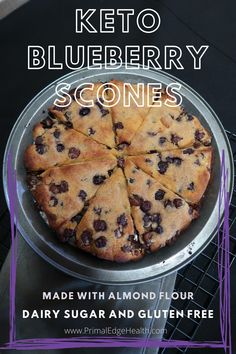 blueberry scones made with almond flour and dairy sugar and gluten free