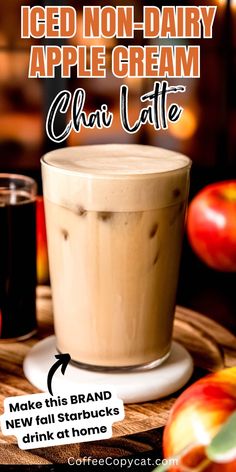 iced non - dairy apple cream chai latte