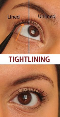 t's called tightlining, ladies. How to apply eyeliner for a natural look. -- Makeup tips and tricks for beginners, teens and even experts! These beauty hacks and step-by-step tutorials are perfect for women of any age, older or younger. Easy ideas and life hacks every girl should know. :) Listotic.com Teknik Makeup, Makeup Tips And Tricks, Make Up Foundation, Makeup Tricks