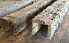 several pieces of wood stacked on top of each other