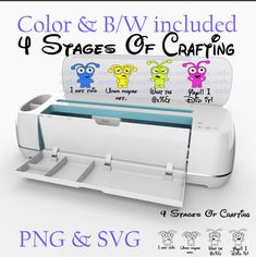 the color and bw included 4 stages of crafting is shown in this image