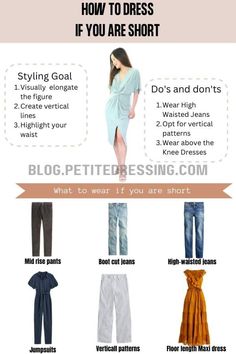 30 Best Ways to Dress if you are Short (Comprehensive guide) Fashion Mistakes Woman, Floor Length Maxi Dress, Petite Clothing, Pretty Clothes