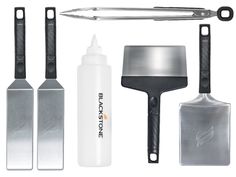 an assortment of kitchen utensils including spatulas