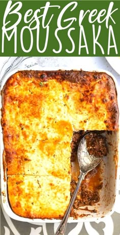 a casserole dish with cheese and meat in it