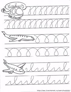 handwriting practice worksheet for kids with numbers and letters in the form of an airplane