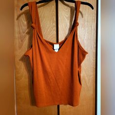 Brand: H&M Size: Xl Brand New With Tags Light Rust/Orange Baby Tank Tops, Black Lace Tank Top, Heart Tank Top, Baby Tank, Tank Top Straps, Detailed Sweater, Crop Tank Top, Teal And Pink, Rust Orange