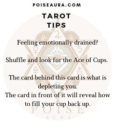 a poem with the words tarot tips on it