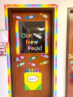 Crayons/ back to school door decorations Crayon Classroom Door, Back To School Door Ideas, School Door Ideas, Back To School Door Decorations, Crayon Classroom, Back To School Door, School Door Decorations, School Doors, School Decor