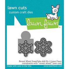 lawn fawn cut outs with an image of a rabbit and snowflakes